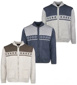 Cárdigan Hombre Cremallera Cuello Redondo Bolsillo Frontal Manga Larga S-2XL - Imagen 1 de 14