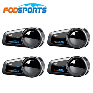 4X FX6 Bluetooth Helmet Intercom Motorcycle Headset Snowmobile Interphone 6 Way - Picture 1 of 12