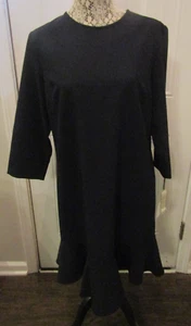 Vestido Estelle and Finn para mujer azul marino con volantes parte inferior al por menor $298 nuevo con etiquetas talla 8 - Imagen 1 de 9