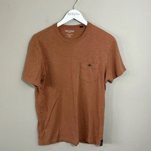 TODD SNYDER Made in LA HOMESPUN SLUB POCKET TEE Leather Brown Sz M - Picture 1 of 10