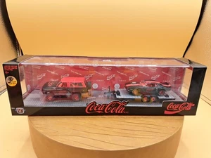M2 Hauler Coca Cola 1973 K5 Blazer w/ 1968 Pontiac Firebird Limited 750pcs CHASE - Picture 1 of 8
