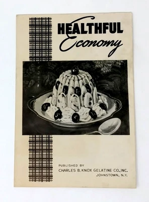 Guía de folleto de recetas de economía saludable Charles B Knox Gelatine Co años 40 vintage Foto 1 de 4