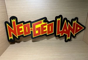 TAMAÑO GRANDE - NEO GEO LAND Logo Placa Madera - Pantalla Pared Aes mvs cd - Imagen 1 de 13