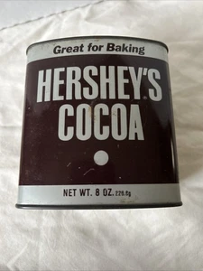 Contenedor de lata de cacao Hershey’s de colección recetas de pasteles y glaseado en la parte posterior hecho en EE. UU.  - Imagen 1 de 8