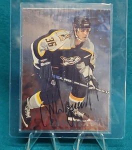 1998-99 "Be A Player" autographed hockey card #76 Jean-Jacques Daigneault - Picture 1 of 3