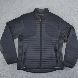 Eddie Bauer Jacket Mens Medium Black StormDown 700 Sportshop Quilted Puffer - Picture 1 of 23
