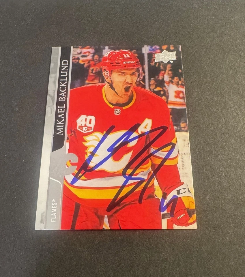 MIKAEL BACKLUND Autographed 2020-21 Upper Deck IP AUTO SIGNED - Image 1 of 1