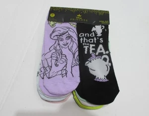 Calcetines Disney Princesa Mujer 4-10 Corte Bajo 10 Pares Ariel Poliéster Enredado Nuevos - Imagen 1 de 10