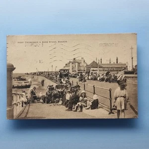 Bognor Regis Postcard 1923 Sussex West Prom Bandstand Period Fashion Crowd - Picture 1 of 2