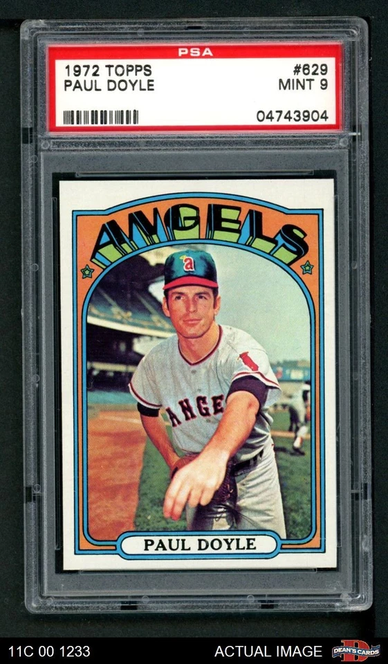 1972 Topps #629 Paul Doyle Angels PSA 9 - MINT - Image 1 of 1