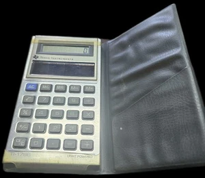Vintage Texas Instruments TI-1766 Taschenrechner solarbetrieben - funktioniert - Bild 1 von 3