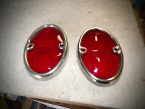 1933-1936 Chevy tail light bezels & lenses Q-3 - Picture 1 of 2