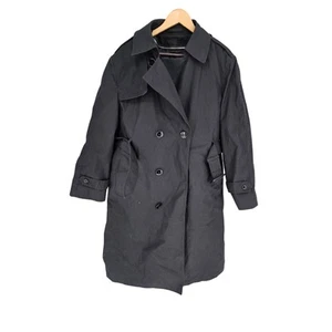 US Military All Weather Trench Coat Black Garrison Collection Sz 40S - Picture 1 of 5