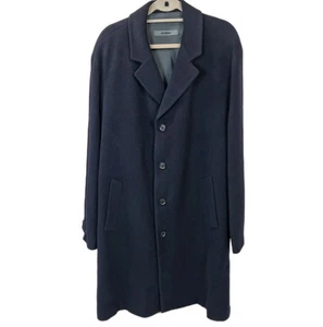 Strellson Men’s Wool Coat Navy Made in Italy Size 58 (UK 48) 80% Virgin Wool - Picture 1 of 9