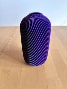 Vase Lila Modern / Vase für Trockenblumen / 3D-Vase / 3D-Druck - Bild 1 von 2