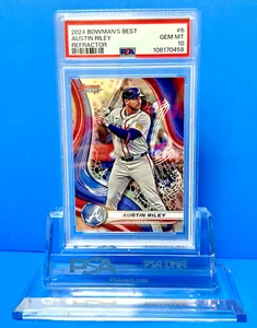 Austin Riley PSA 10 ! #6 Refractor 2024 Bowman's Best - Picture 1 of 2