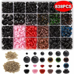 838 occhi di sicurezza occhi di plastica occhi di bambola nasi colorati per occh - Foto 1 di 5