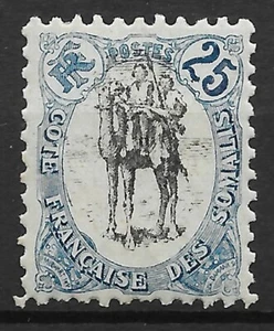 TIMBRE COTE DES SOMALIS MEHARISTE 25c BLEU N° 60 NEUF * GOMME AVEC CHARNIERE - Imagen 1 de 2