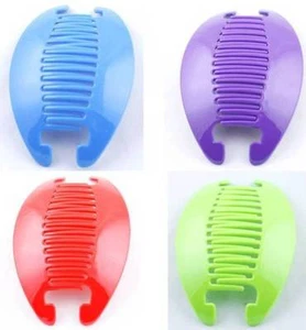 1 Set Extra Large Jumbo Banana Pettine Capelli Clip Incastro Vintage Alza Artigli - Foto 1 di 10