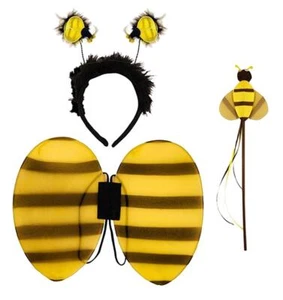 Childrens Black & Yellow Bumble Bee Garden Insect Fancy Dress Set - Picture 1 of 1