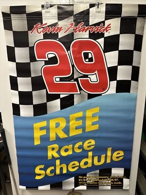 Kevin Harvick #29 Banner 48x30 Cuadros Bandera Hombre Cueva 2 Caras Grueso Vinilo 2007 Foto 1 de 3