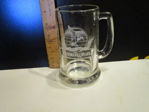 Clear Glass " REMINGTON " Mug / Stien Etched Duck & Lettering - Picture 1 of 7