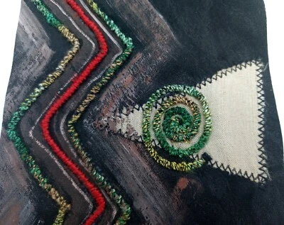 Il Post Romantico,黑色,手工编织,意大利制造 💯 纯丝男士领带。 — 第 1/4 张图片