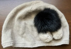 New Portolano Kids Nylon/wool/angora/cashmere blend Beige Hat Girls size 1-3 Y - Picture 1 of 5