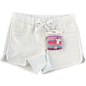 Pantalones Cortos Denim Tejidos Member's Mark Blancos con Soportes Cola de Caballo Niñas Talla 6X Nuevo con etiquetas - Imagen 1 de 3