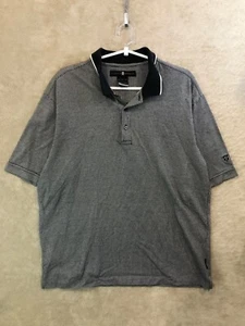 Tiger Woods Nike Dri-Fit Golf Polo T-Shirt Top Size M Mens Grey Logo - Picture 1 of 10