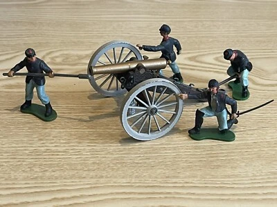 VINTAGE BRITAINS, SWOPPET, ACW UNION CANON CREW, 1/32 SCALE...TOY SOLDIERS. - Image 1 of 4