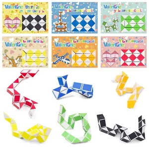 30 PACK Valentines Day Gifts for Kids, 4 Color Snake Cube Puzzle Twist Toys w... - Picture 1 of 7