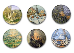 INSIGNIAS BOTÓN 1" 25MM X6 ARTISTAS CEZANNE - Imagen 1 de 1