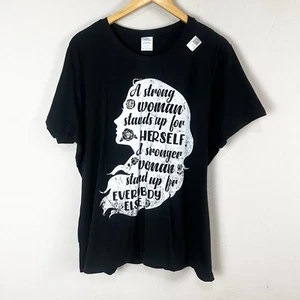 A Strong Woman Inspirational Graphic Schwarz Kurzarm T-Shirt 100% Baumwolle XXL - Bild 1 von 7