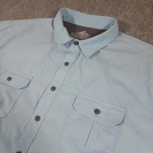 Croft & Barrow Shirt Mens 2XL Blue Button Up Quick Dry Outdoor Fishing Vented - Picture 1 of 9
