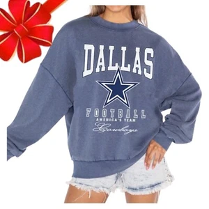 NFL Dallas Cowboys Gameday Couture Sweatshirt Gray Vintage/Wash Size XL Sweater - Picture 1 of 6