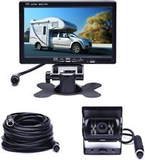 Produktbild - 12V / 24V Auto Rückfahrkamera 4Pin + 7" LCD Monitor Rückfahrkit für LKW Bus Van