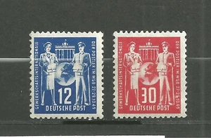 GERMANIA 1949 INT GIORNATA DEI LAVORATORI POSTALI SC:49/50 NH, OG (Z481) - Foto 1 di 2