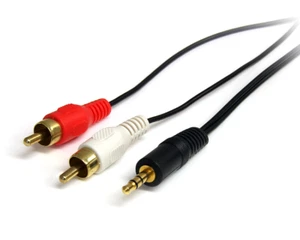 Startech 1 ft Stereo Audio Cable - 3.5mm Male to 2x RCA Male - Picture 1 of 1