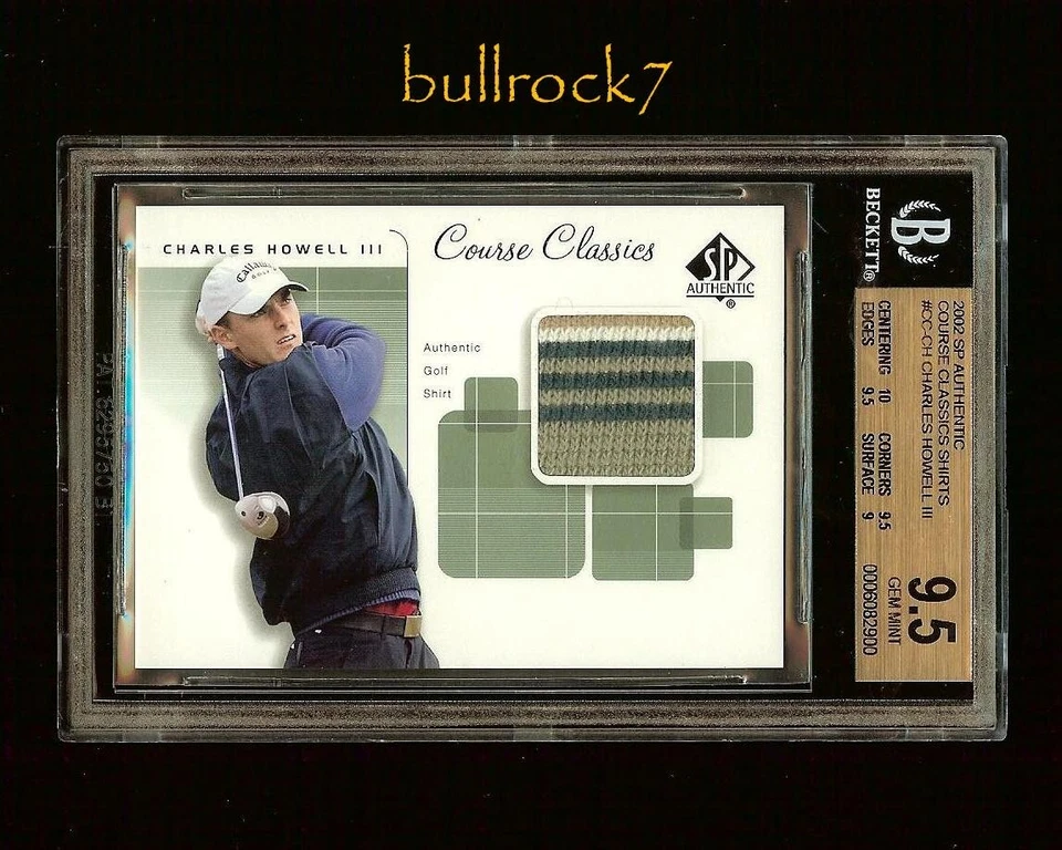 CHARLES HOWELL III 2002 SP Authentic Golf Course Classics Shirt BGS 9.5 *2457 - Image 1 of 2