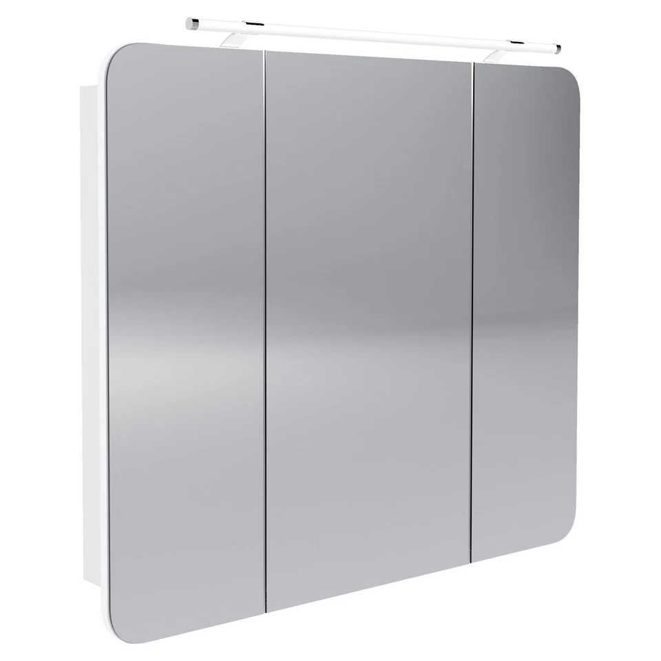 Fackelmann 84273 LED Spiegelschrank 3-türig 90 Cm