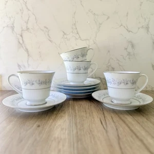 Noritake Marywood 2181 4 Teacups & 6 Saucers Sets Japan Fine China - Picture 1 of 5