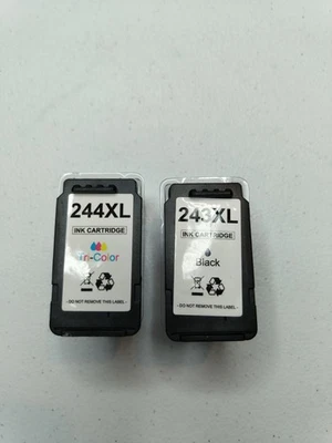 PG-243XL CL-244XL Ink Cartridges for Canon 243 244 MG2522 MG4520 MG3320 MG3322 - Image 1 of 2