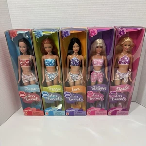 Lot of 5 Palm Beach Barbies Dolls 2001 - Skipper, Midge, Lea, Teresa Barbie Lot - Picture 1 of 12
