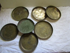lot of antique brass scale trays - Picture 1 of 7