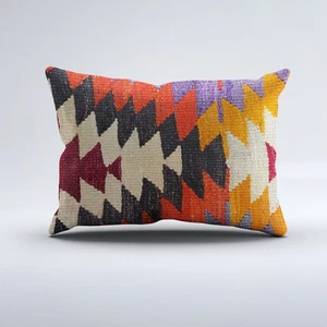 Funda Cojín Kilim 60x40 cm Vintage Turco Cuadrado Lana Kelim Funda Almohada 64823 - Imagen 1 de 4