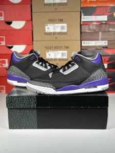 Size 9.5M - Air Jordan 3 Retro Court Purple - Brand New - Ships Same Day - Picture 1 of 5