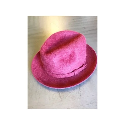 Meyer el Sombrerero Nueva Orleans De Colección Para Hombres Rojo Castor Seda Fedora Talla 7 Borgoña Foto 1 de 4