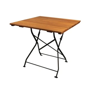 Gartentisch holz schwarz 80x80 cm Balkontisch Klappbar Gartenmöbel - Bild 1 von 6