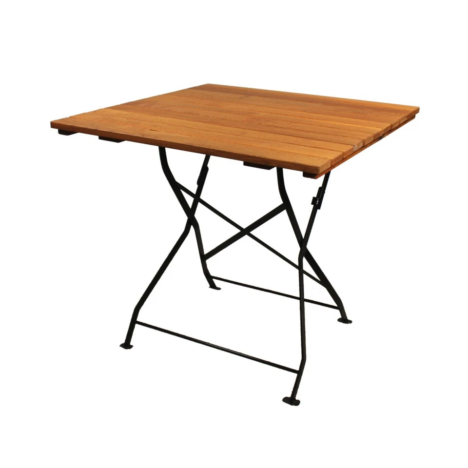 Gartentisch holz schwarz 80x80 cm Balkontisch Klappbar Gartenmöbel - Bild 1 von 4